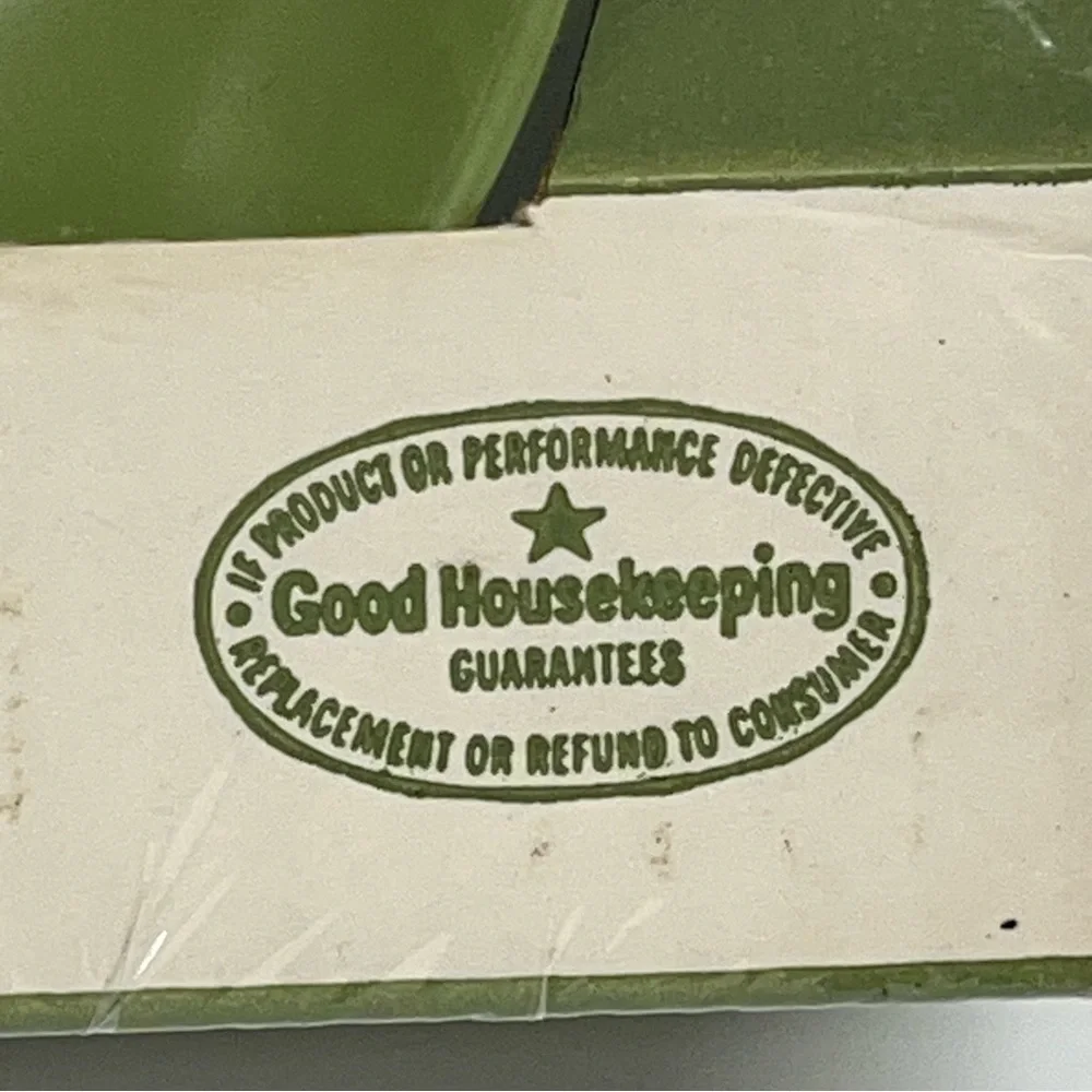 NWT Vintage Melamine Tidbit Tray MCM tiered avocado green midcentury Sheffield